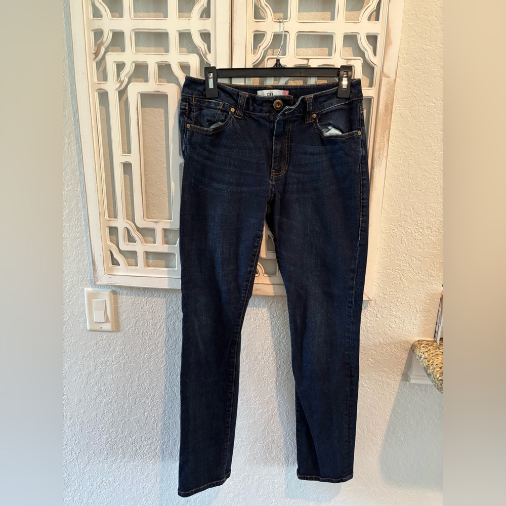 CAbi Blue Skinny Jeans with Rich Indigo Wash